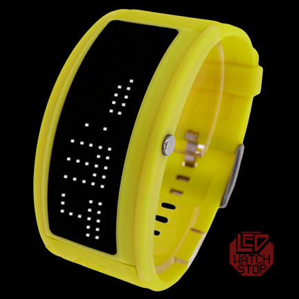 BLACK DICE ~ GURU ~ Multifunction LED Watch - White/Yellow