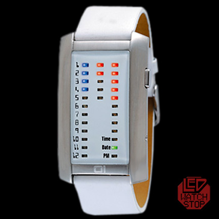 LED Watch - 01 THE ONE - IBIZA RIDE - White Leather