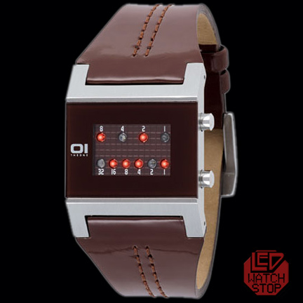 Binary LED Watch, KERALA TRANCE - Ladies - Brown