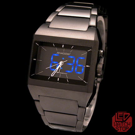 SHADOW IPB - Analogue/Digital Blue LED Watch