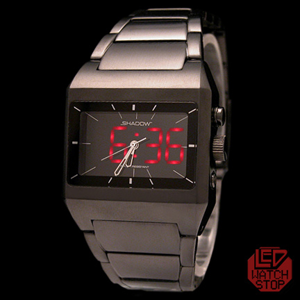 SHADOW IPB - Analogue/Digital Red LED Watch